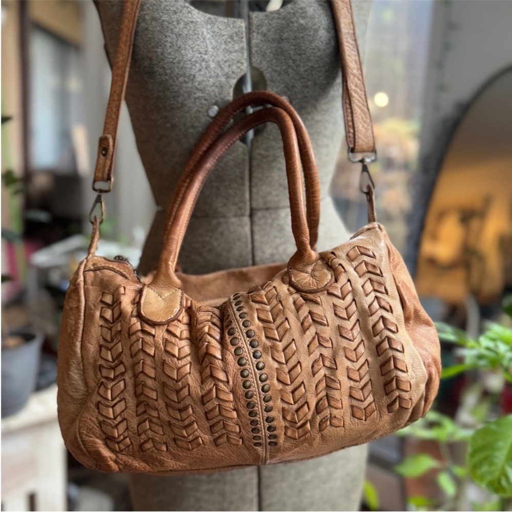 Officina Origi Italian Speedy Satchel Rustic
Fango Leather mini duffle bag purse